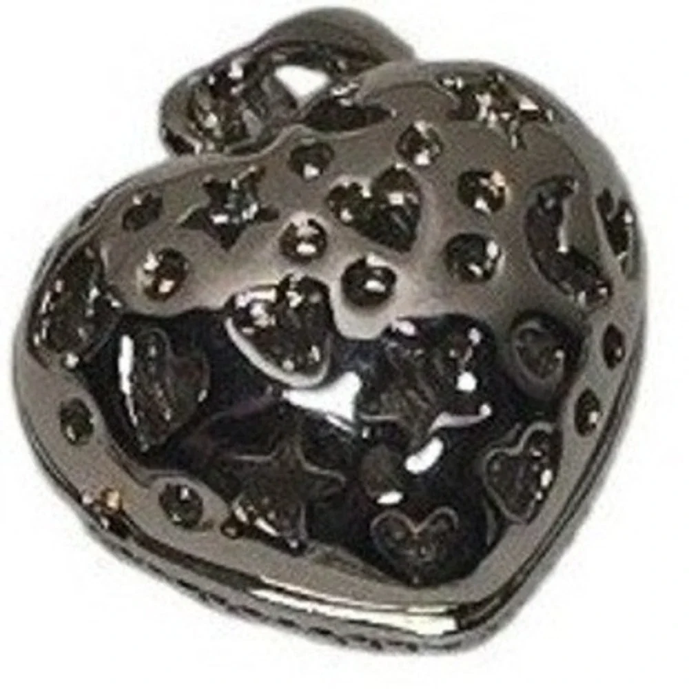 NEW NOTHING BUT HEARTS 925 sterling‎ silver cubic zirconia charm pendants heart